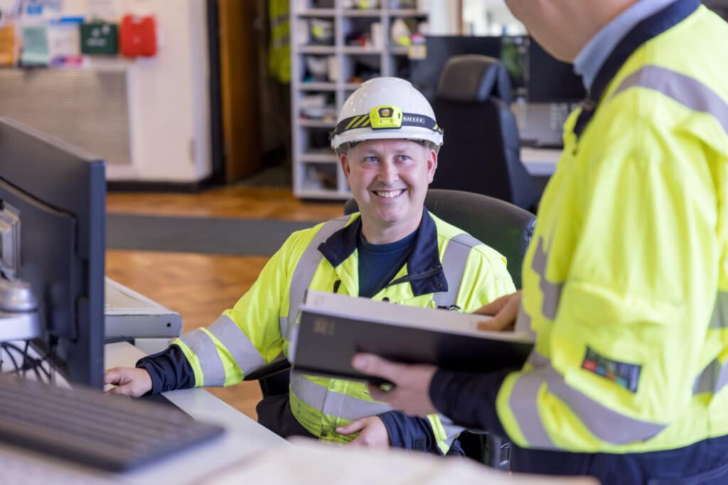 Engie employee at desk