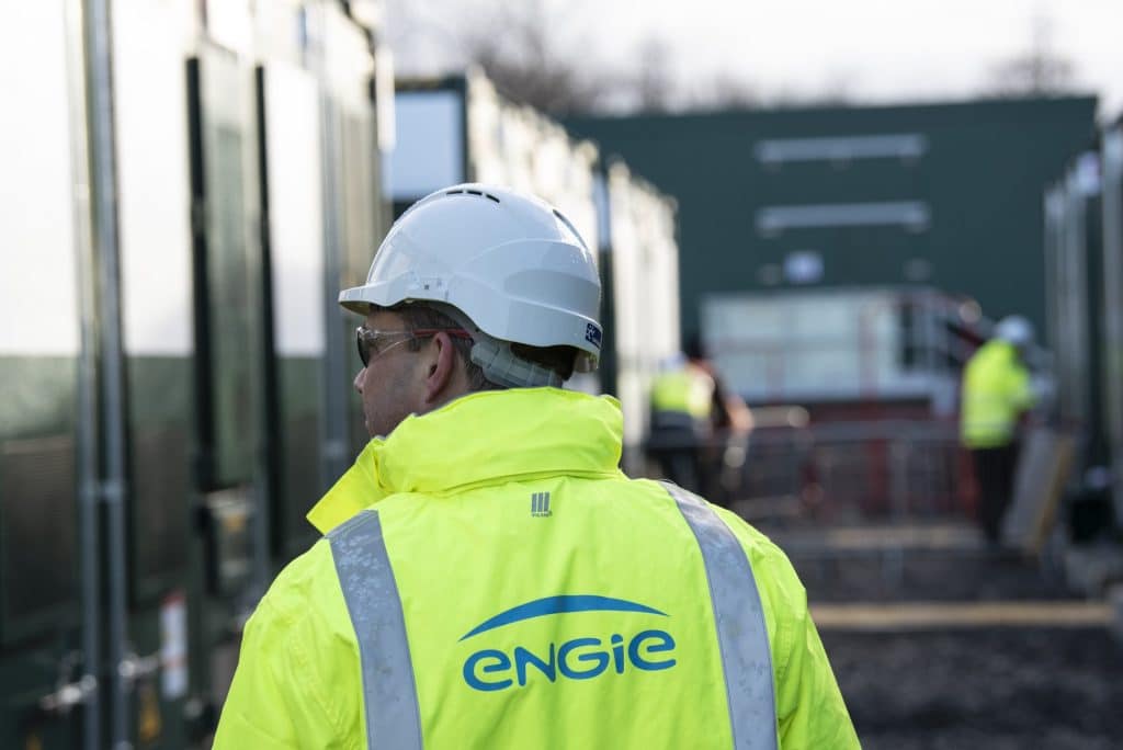 ENGIE logo on back of hi-vis in scotland at BESS site