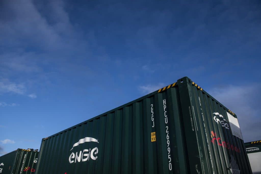 ENGIE logo on BESS in Scotland