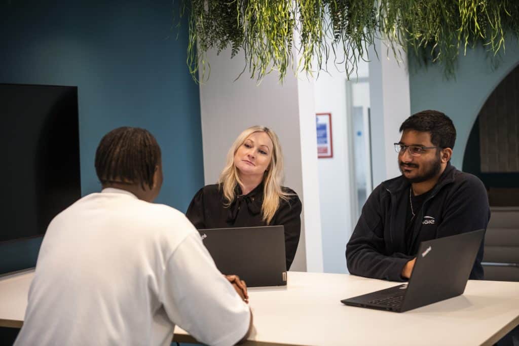 Engie employees meeting in office