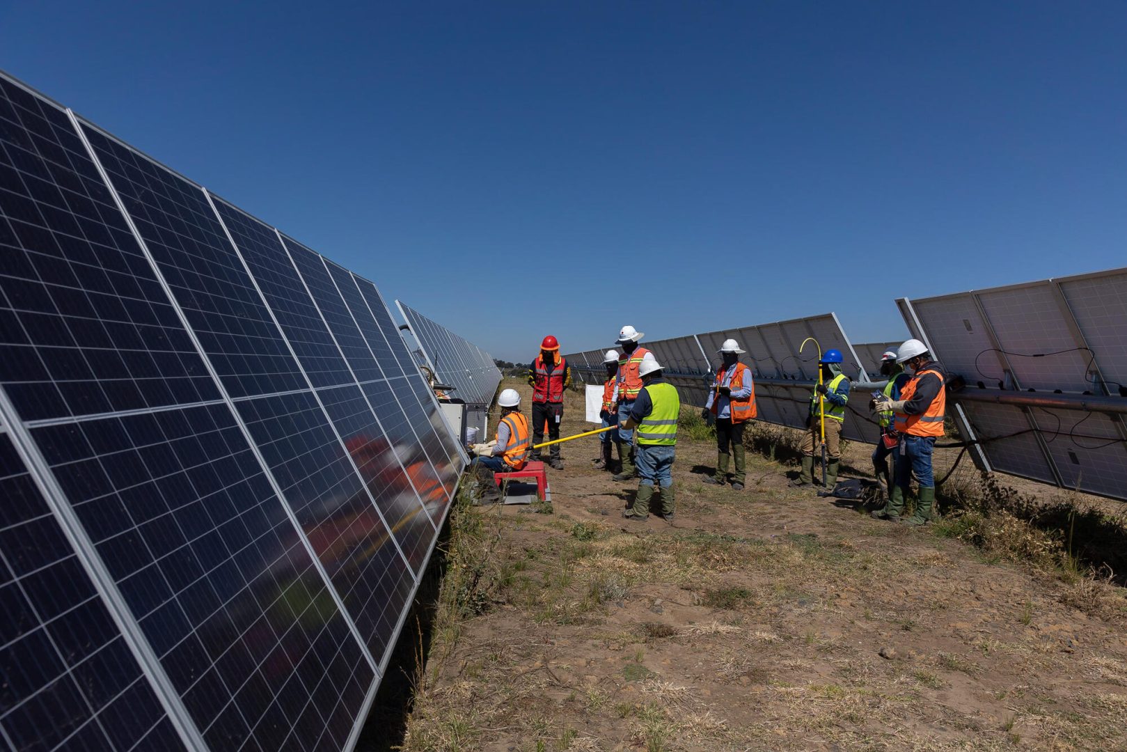 Engie team working on solar site