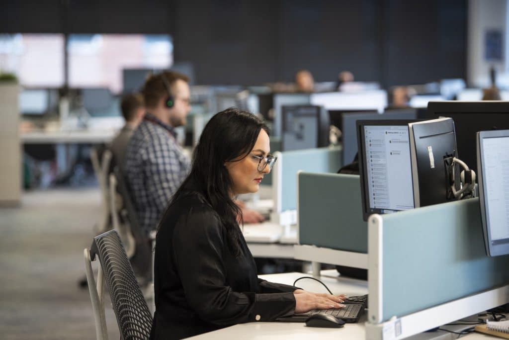 Office working in leeds