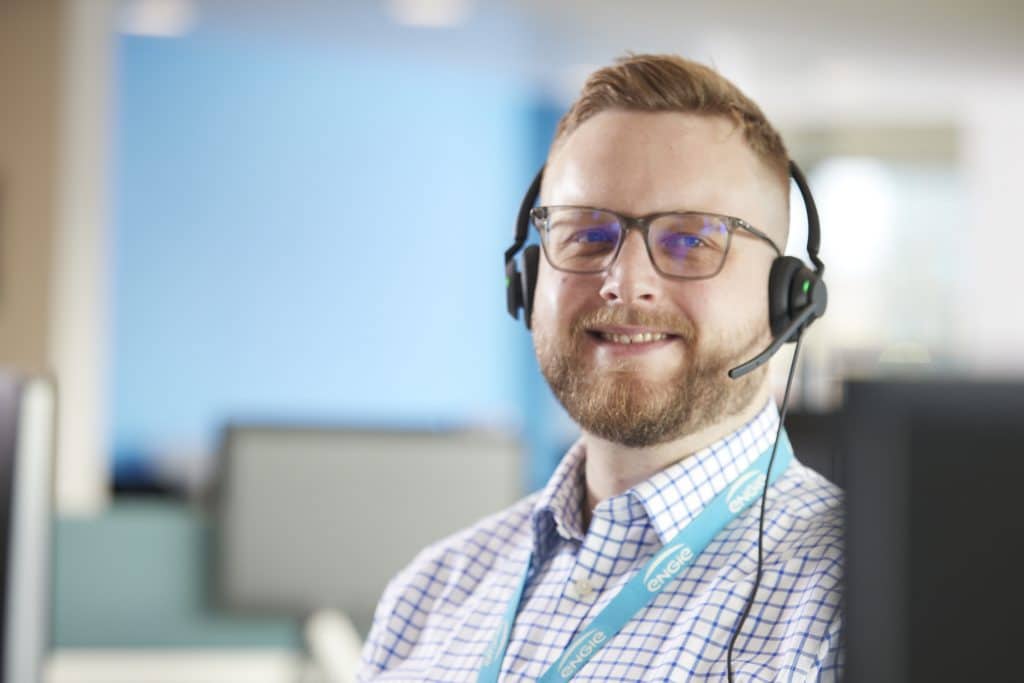 ENGIE employee on headset