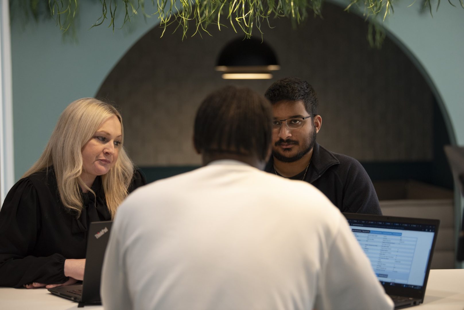 Team meeting in the leeds office